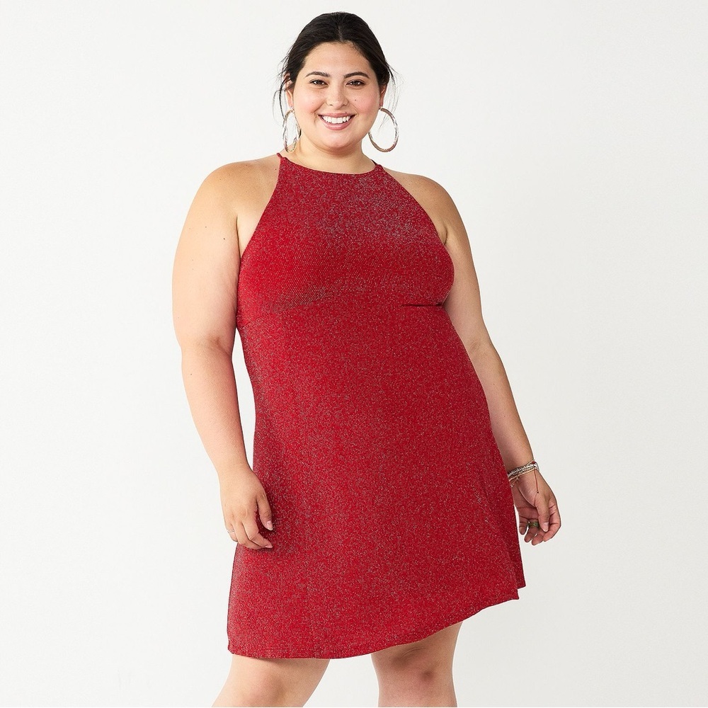 SO® Halter Fit & Flare Mini Dress Size Large #169